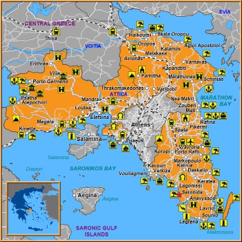 Map of Saronida Map
