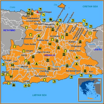 Map of Agia Pelagia Map