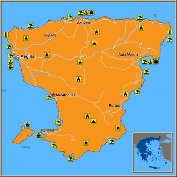 Map of Marathonas Map