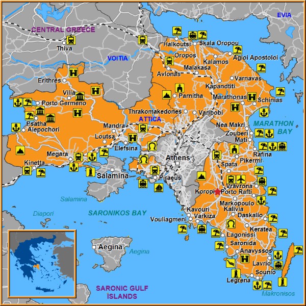Map of Koropi Map