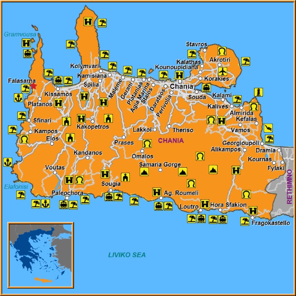 Map of Falasarna Map