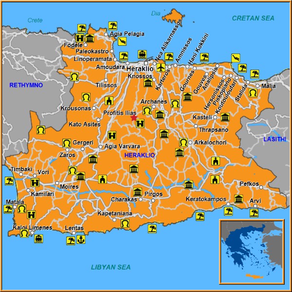 Map of Profitis Ilias Map