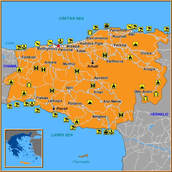 Map of Rethymno Map