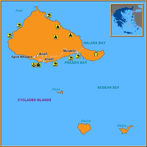 Map of Anafi Map