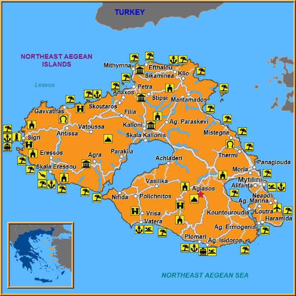 Map of Agiasos Map