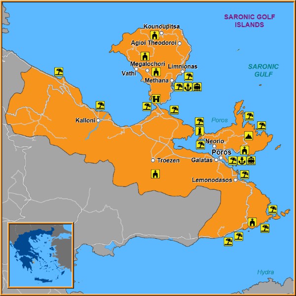 Map of Poros Map
