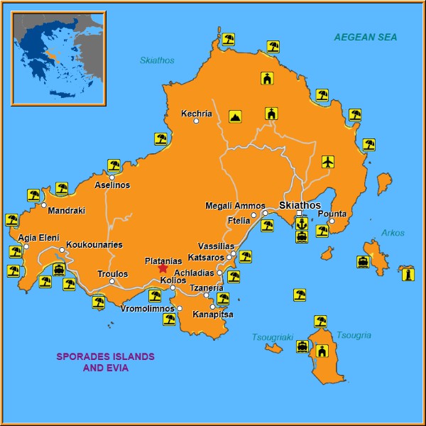 Map of Platanias Map