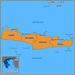 Map of Crete