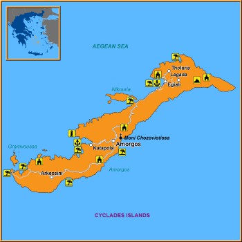 Map of Amorgos Map