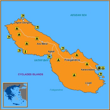 Map of Folegandros Map