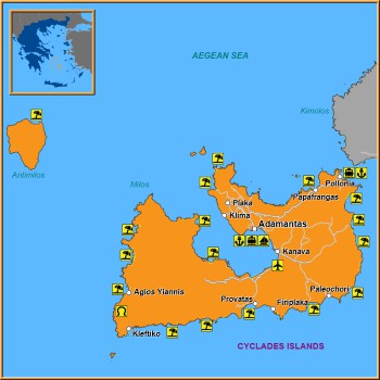 Map of Milos Map
