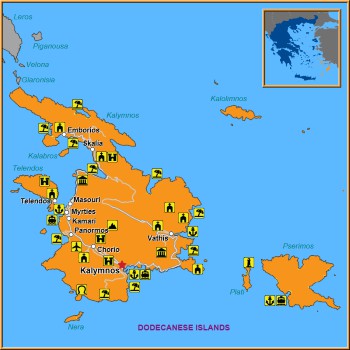 Map of Kalymnos Map