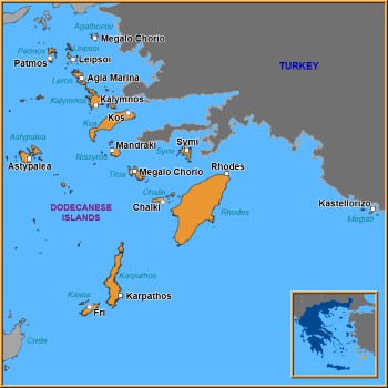Map of Dodecanese Map