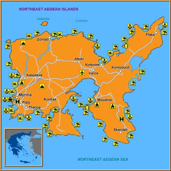 Map of Limnos Map