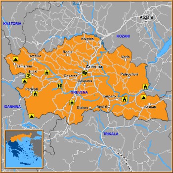 Map of Grevena Map