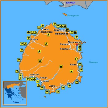 Map of Chrysi Ammoudia Map