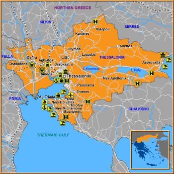 Map of Thessaloniki Map