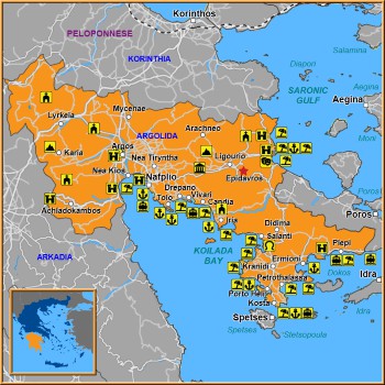 Map of Epidavros Map
