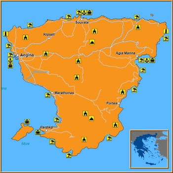 Map of Aegina Map