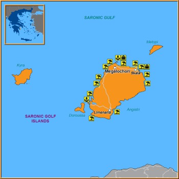 Map of Angistri Map
