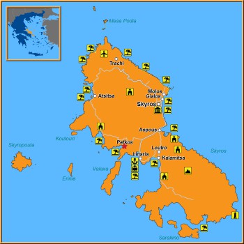 Map of Pefkos Map