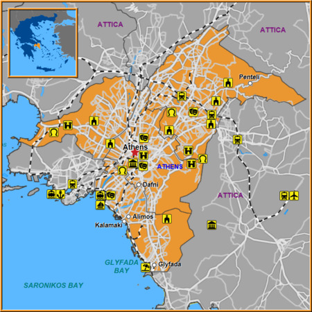 Map of Athens Map