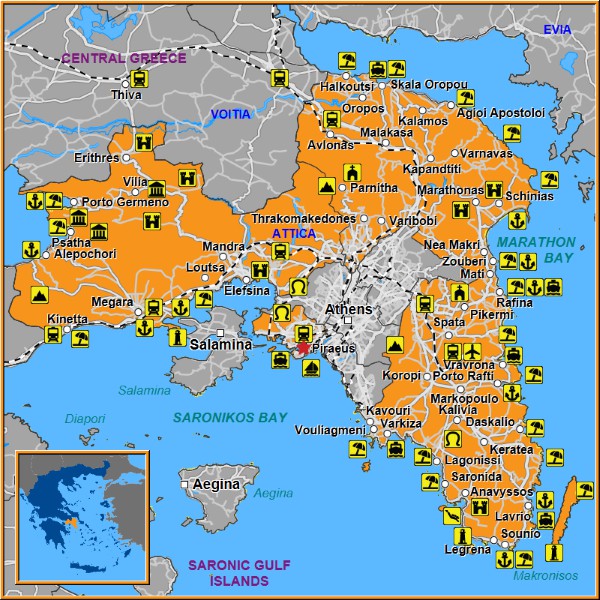 Map of Piraeus Map