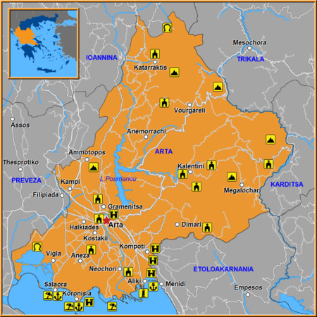 Map of Arta Map
