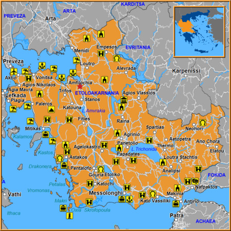 Map of Amfilochia Map
