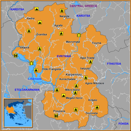 Map of Evritania Map