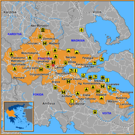 Map of Lamia Map