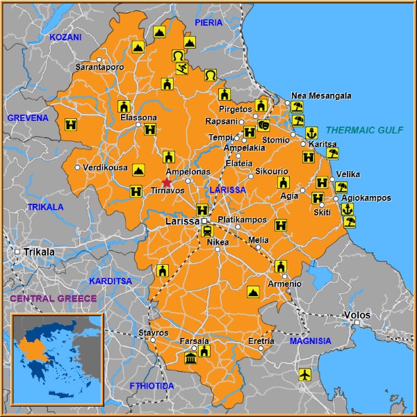 Map of Tirnavos Map