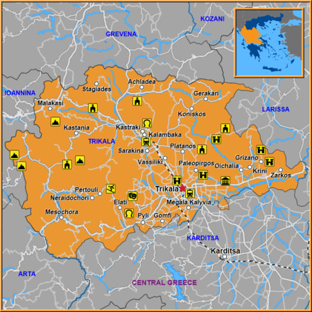 Map of Trikala Map