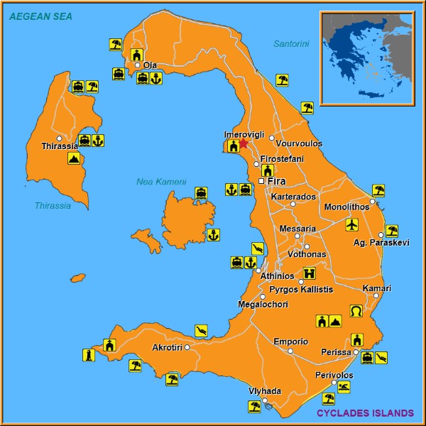 Map of Imerovigli Map