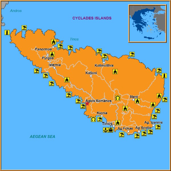 Map of Agios Romanos Map