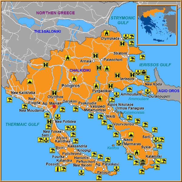 Map of Agios Mamas Map