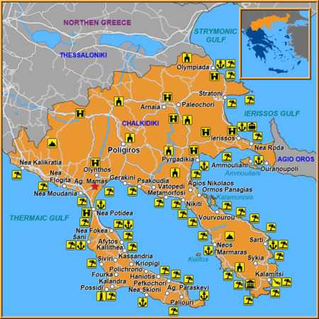 Map of Agios Mamas Map