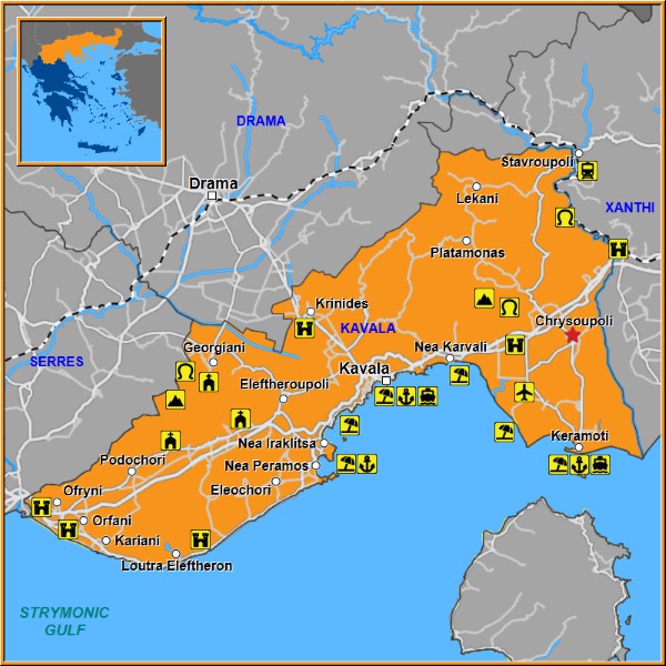 Map of Chrysoupoli Map