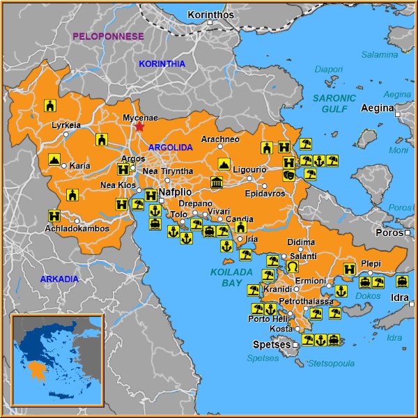 Map of Mycenae Map