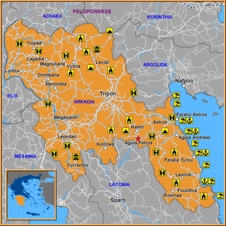 Map of Agios Petros Map