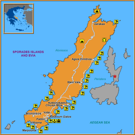 Map of Peristera Map