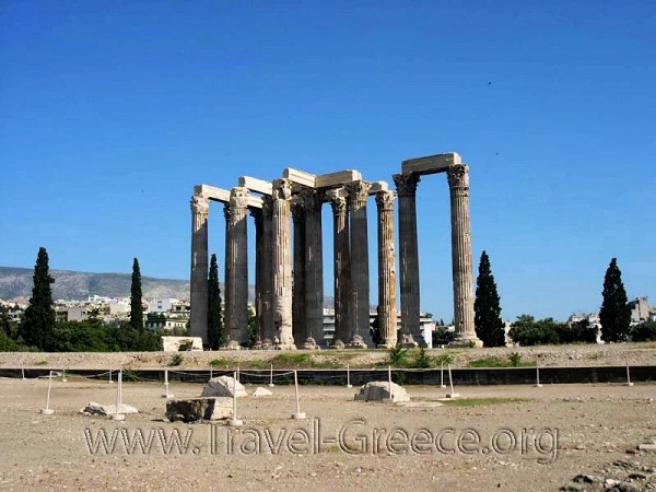 Temple of Olympian Zeus in  Athens