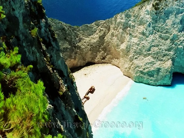 Shipwreck Beach in Zakinthos Island Greece